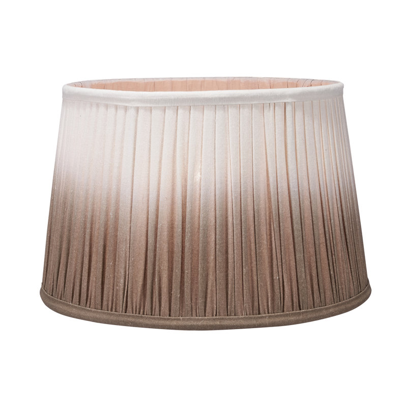 Scallop Cotton Empire Lamp Shade ( Uno ), Taupe, 15cm H x 25cm W x 25cmD