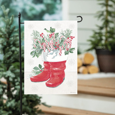 Christmas Charm Reversible Burlap Garden Flag