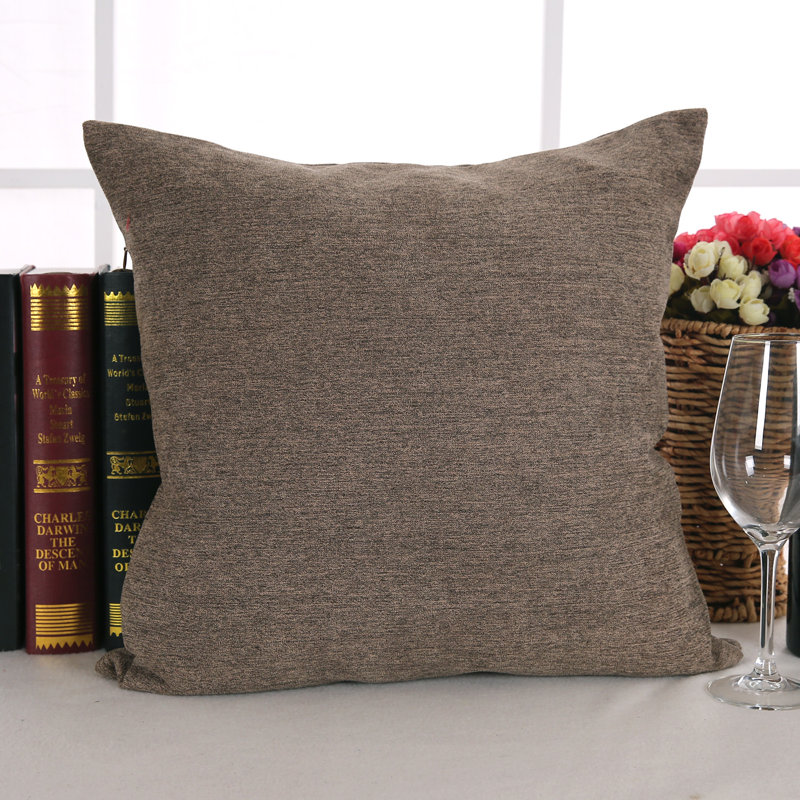 Housse de coussin carrée, Gris, Carré 18 po, Housse de coussin seulement - sans coussin
