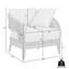 Méridienne de patio résistante aux intempéries, bois d'eucalyptus et coussin taupe
