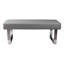 Banc rembourré en similicuir Cialan avec structure en acier inoxydable-35640927-12002532