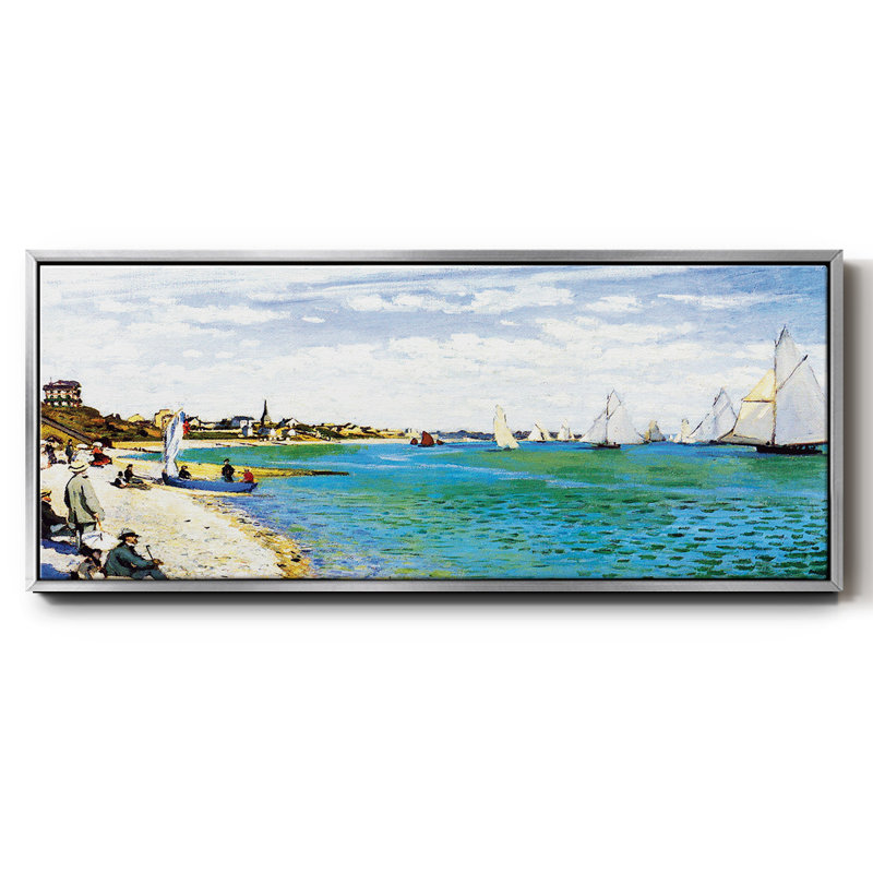 Regatta at Saint Adresse par Monet - Toile encadrée