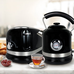 Ariete Moderna 1.7L Stainless Steel Kettle with 2 Slice Toaster Set