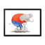 Adorable éléphant sur un vélo I - reproduction sur toile flottante-65625454-65625453