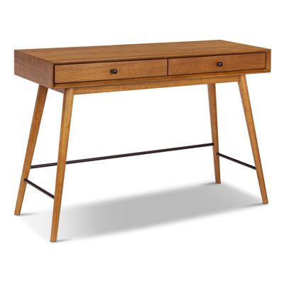 Dorsey 48" Mid-Century Console Table with Storage Drawers and Solid Wood Legs