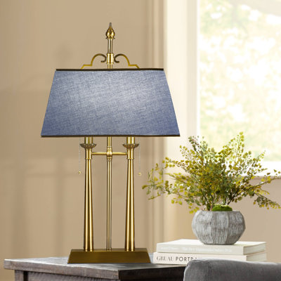 Executive Brushed Gold Stainless Steel Table Lamp With Shade