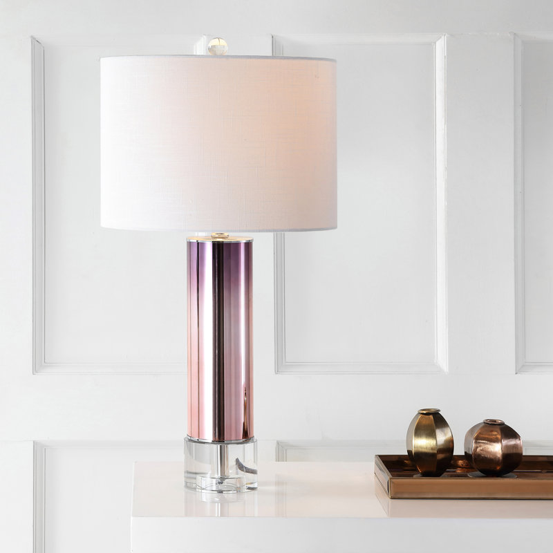 Lampe de table standard 27 po Gillis, Or rose