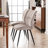 Chenille Fabric Upholstered Dining Chairs Metal Leg Side Chairs with Full Back for Kitchen Dining Room-2062736377