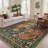 Teiarra Tiger Print Machine Washable Area Rug With Non-Slip Backing-757402827-761068726