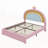Upholstered Rainbow Design Bed With Storage Drawer, No Box-Spring Needed