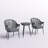 Brandsville Round 2 - Person 32.3" Long Aluminum Bistro Set with Cushions-1373986735