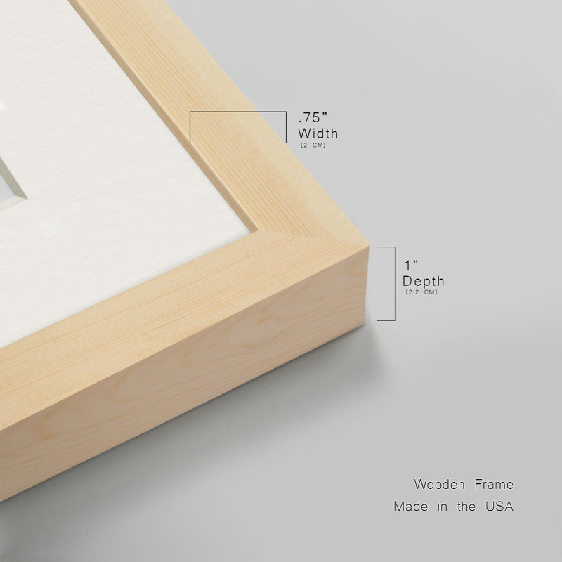 «Melon Litme IV», reproduction encadrée, Blanc, Papier avec cadre naturel