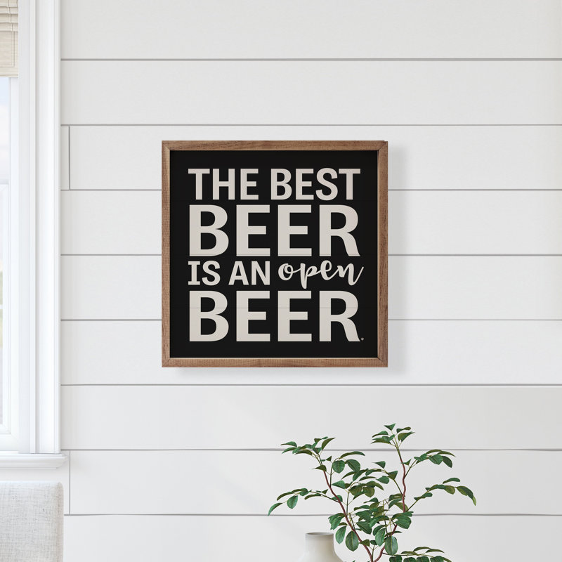Open Beer Black, 24" H x 24" W