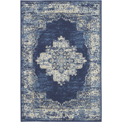 Tapis bleu marine Bo