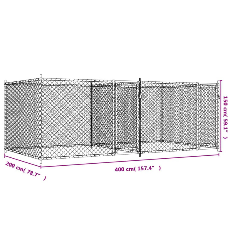 Arianna 150cm H Metal Yard Kennel