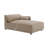 Veata Light Brown Suede Sectional Sofa