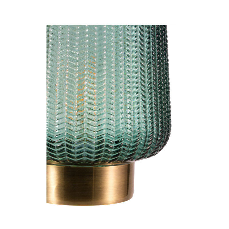 26 Cm Gunhild Table Lamp, Green Gold/Blue