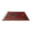 Tapis oriental multicolore tissé à la machine Oriental-1368346776