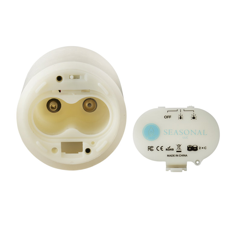 Bougie sans flamme Classic Motion, 9 po x 3 po, 3, Blanc
