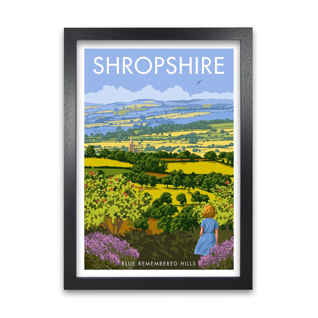 Gerahmtes Poster Shropshire von Stephen Millership