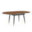 47"-78" Modern Extendable Oval Dining Table with Metal Legs, 2 Leaves, Seats 6-10