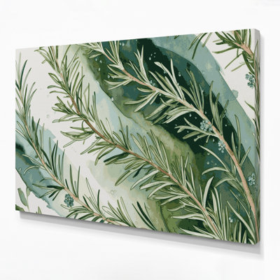 «Botanical Rosemary Beige», art mural sur toile