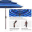 Parasol de marché en oléfine à 3 niveaux de 104 po avec inclinaison et manivelle-1392336077