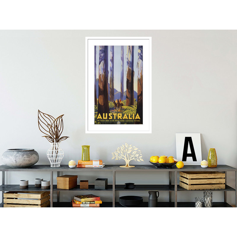 Affiche «Australie» par Percy Trompf, impression numérique sur toile, H 41,5 po x l 28,42 po