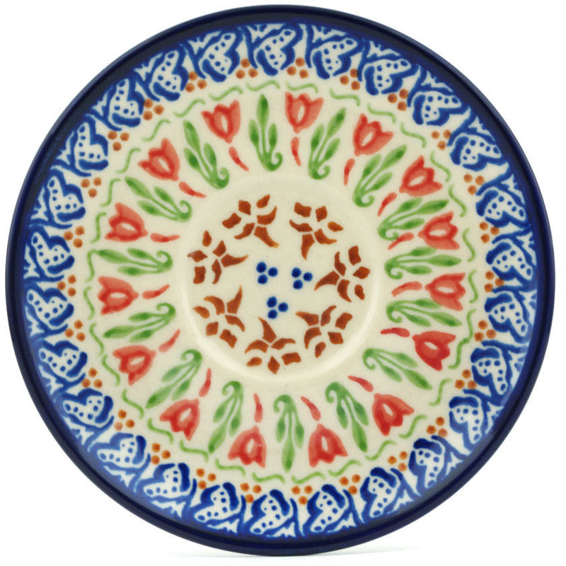 Fluttering Tulips Stoneware Saucer