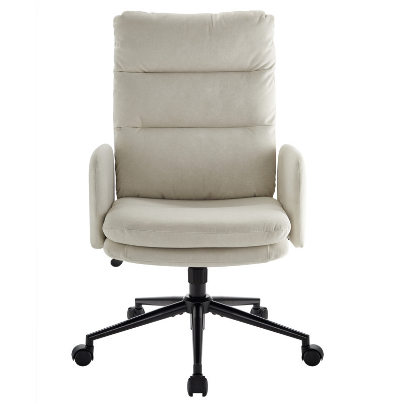 Alexxys Office Chair, Beige Velvet