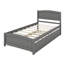 Lit simple avec lit gigogne, lits capitaine en bois
