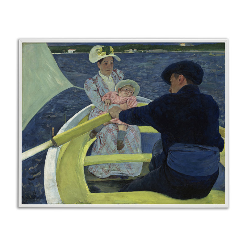 Giclée classique par One1000paintings, Giclée encadrée blanc bord de mer, H 24 po x l 30 po