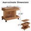 Petite table d'appoint avec roulettes et rangement-1613267115