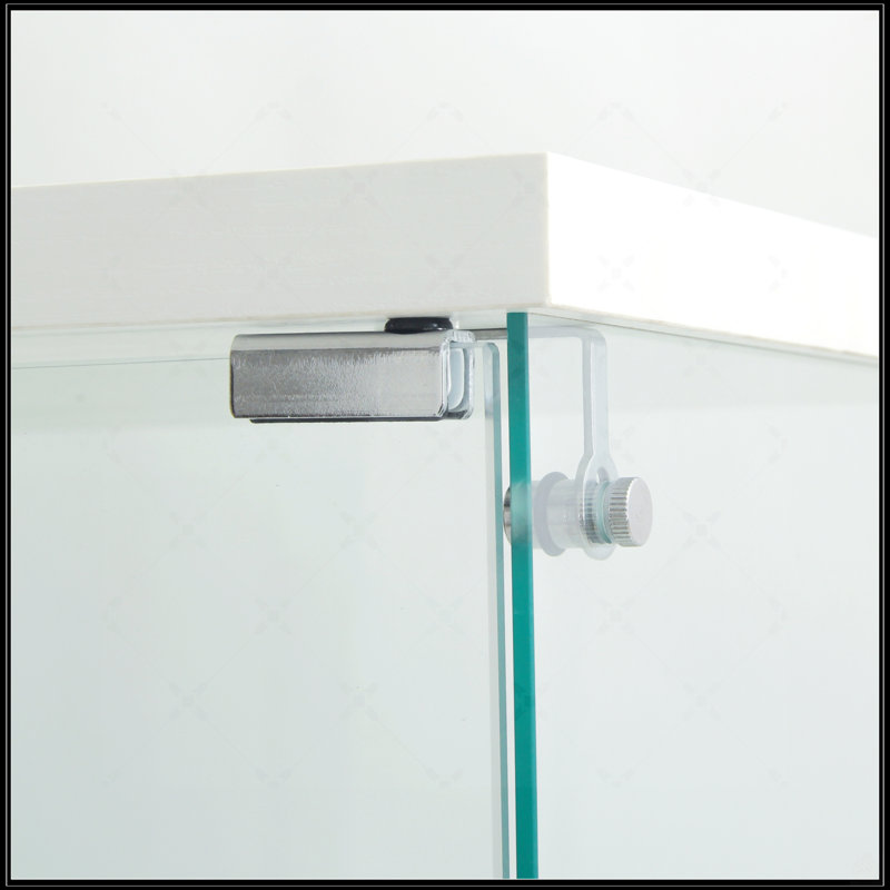 Vitrine en verre à deux portes avec 4 lumières DEL et porte, Blanc