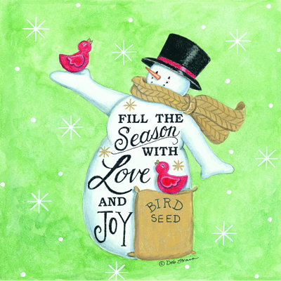 «Fill the Season Snowman» par Deb Strain - impression sur toile tendue