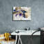 «Gold in Blue Watercolor Abstract 2» par Irena Orlov, impression sur toile giclée sur toile-2140017773