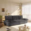 Canapé-lit gigogne de 94,5 po, canapé-lit convertible 3 en 1, lit en velours côtelé multifonctionnel-133596609
