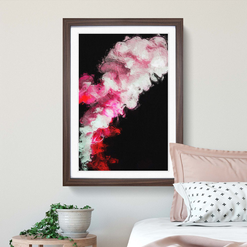 Liquid Bloom in Abstract - Picture Frame Graphic Art Print, Walnut, 50cm H x 35cm W x 2cm D