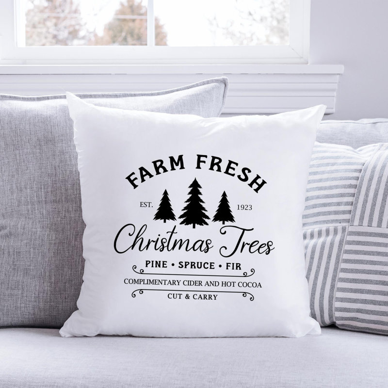 Christmas_Black-04 Reversible Throw Pillow, 18" x 18"