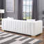 Velours blanc 3 avec motif cannelé élégant et coussins de style multi densité