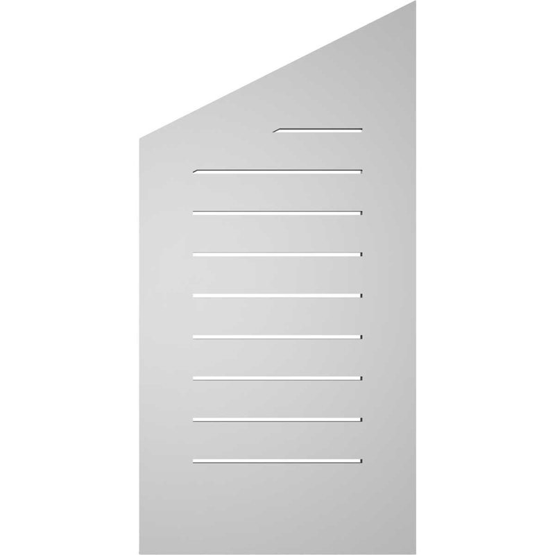 Half Peaked Right Surface Mount Signature Urethane Functional Gable Vent 6/12 Pitch, Primed Tan