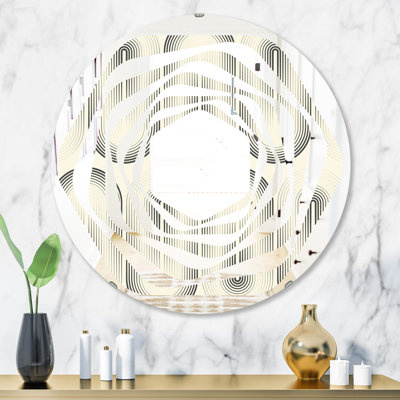 Miroir mural en forme de ornement géométrique minimaliste i et sans cadre i whirl american american