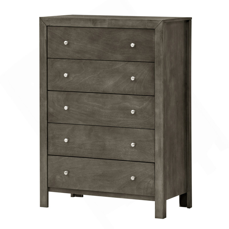 Élégant coffre de rangement transitionnel gris