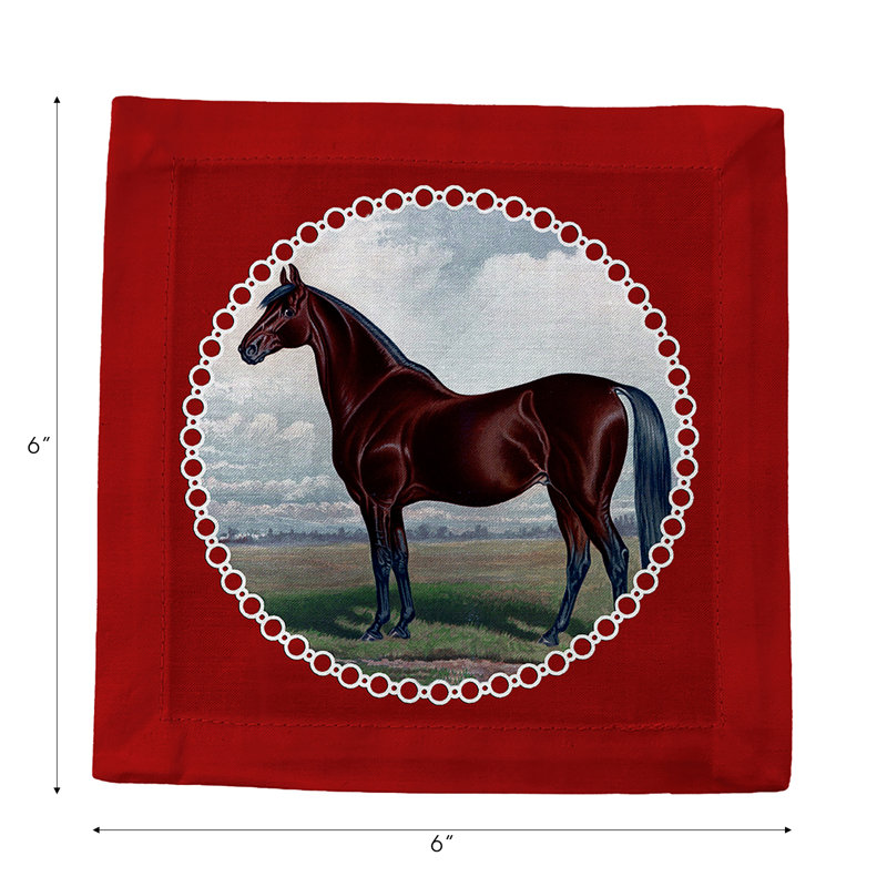 Square Napkins, Red