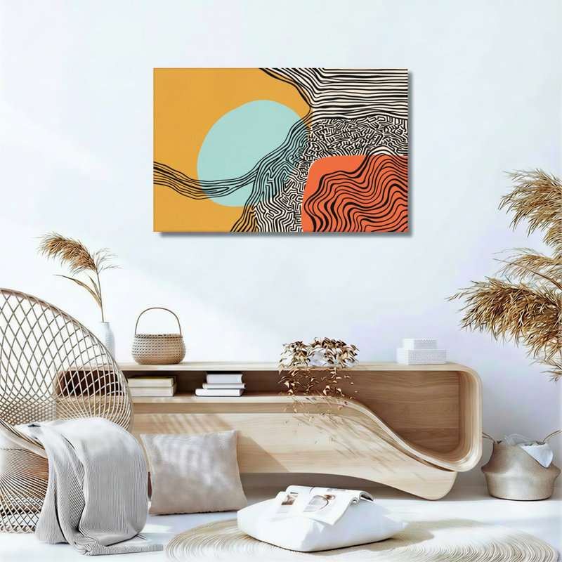 Ensemble de 1 tableau sur toile à motif abstrait, H 24 po x l 36 po, Wrapped Canvas