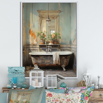 Davino Bathroom Vintage Charm II - Art mural de salle de bain pour le salon