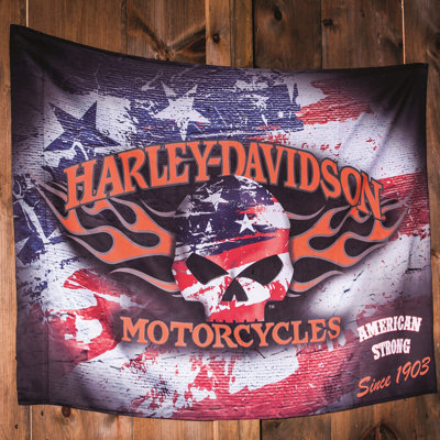 Harley-Davidson® Double Sided 36 in. H x 52 in. W Polyester House Flag