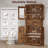 Rustic Brown Storage Cabinet with Door, Drawer and Adjustable Shelf, 67-Inch Tall Freestanding Unit for Laundry Room, Kitchen, Living Room or Compact Area