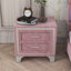 Table de chevet en velours de bois massif-2051466425