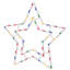 Décoration de fenêtre de Noël en forme d'étoile lumineuse 16 "multicolore